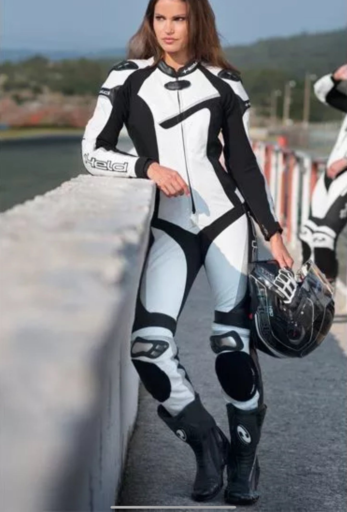 WOMEN BIKER MOTO GP MOTORCYCLE MOTORBIKE COWHIDE LEATHER RACING CE-RATED SUIT